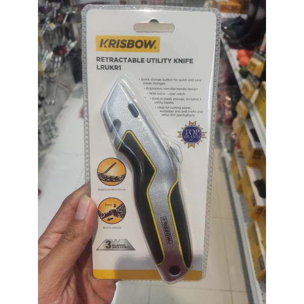 

Krisbow utility knife/cutter retractable/heavy duty cutter