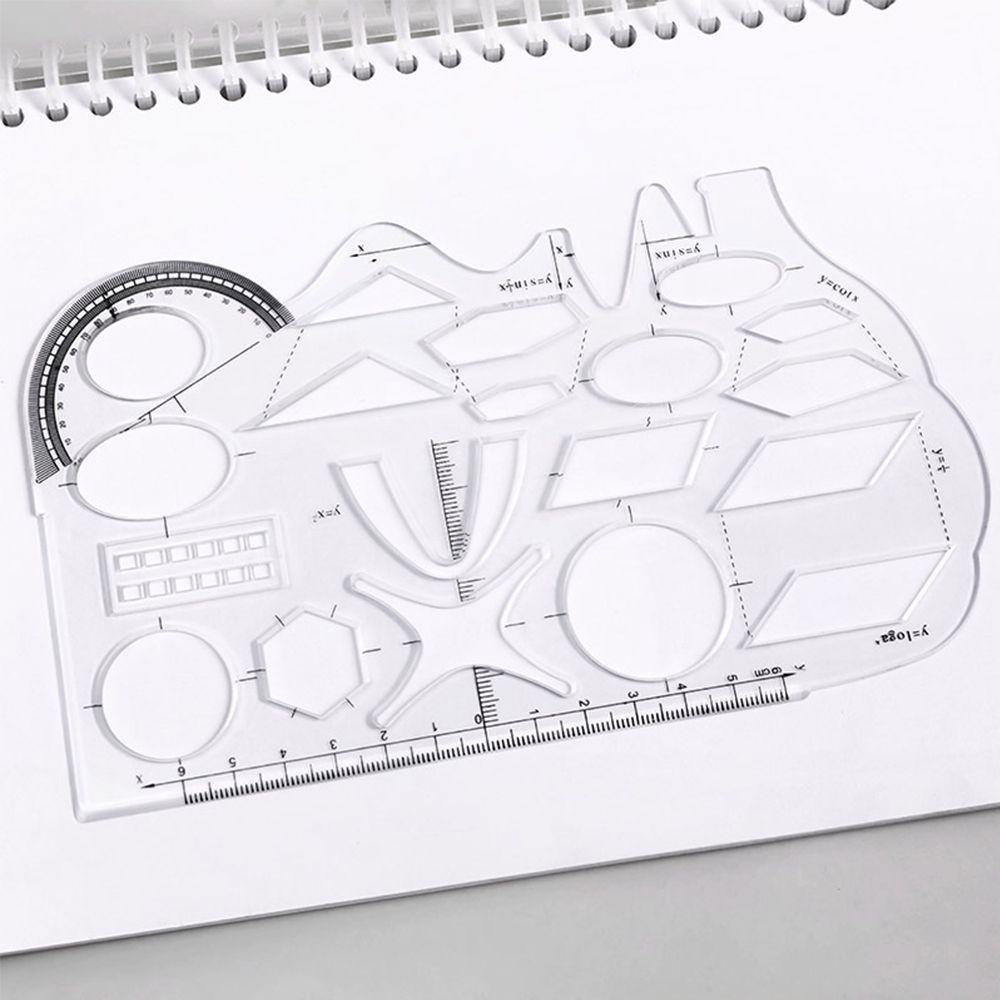 Agustina Soft Function Ruler Portable 15cm Geometri Kantor Perlengkapan Sekolah Untuk Siswa Menggambar Penggaris