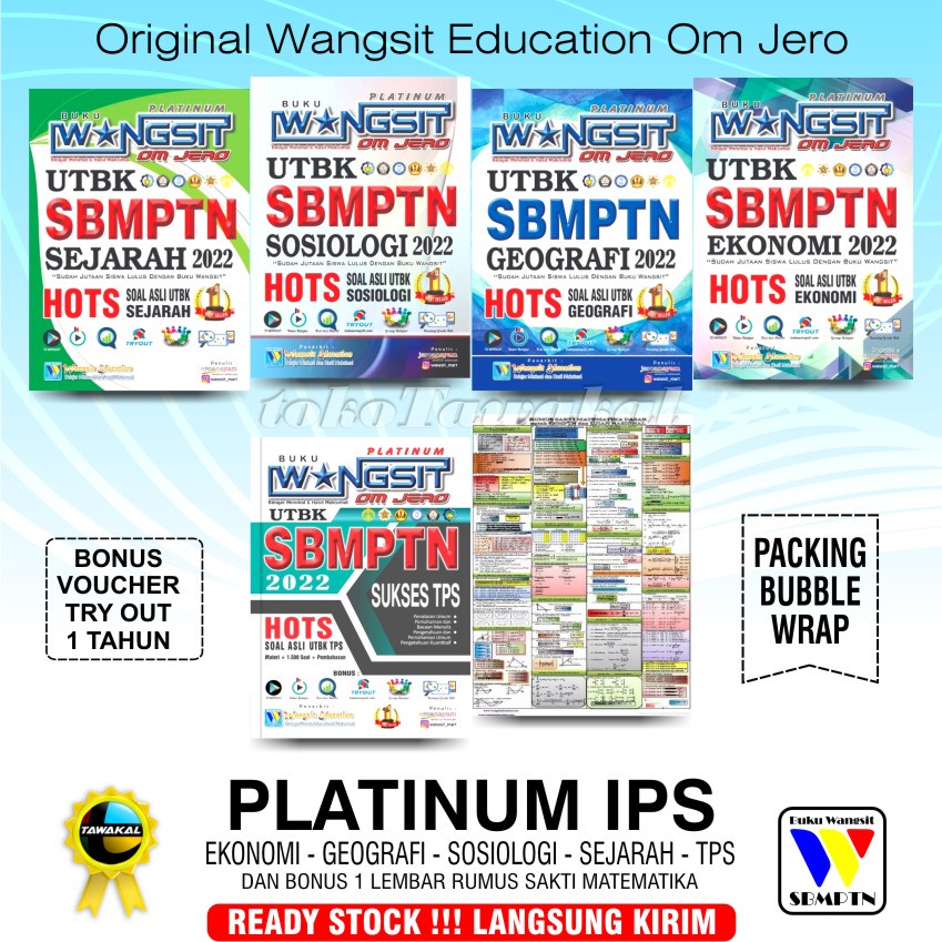 buku wangsit / platinum ips 2022 / soshum 2022 / buku sbmptn / buku wangsit sbmptn 2022