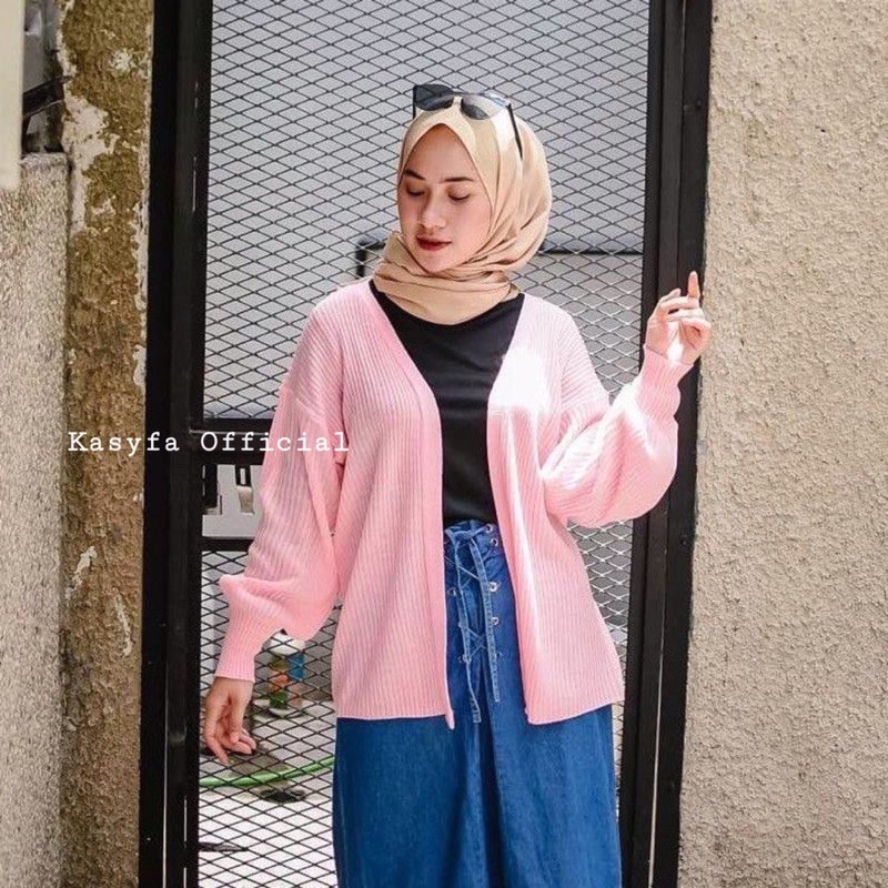 IYMEL CARDI RAJUT LENGAN BALON