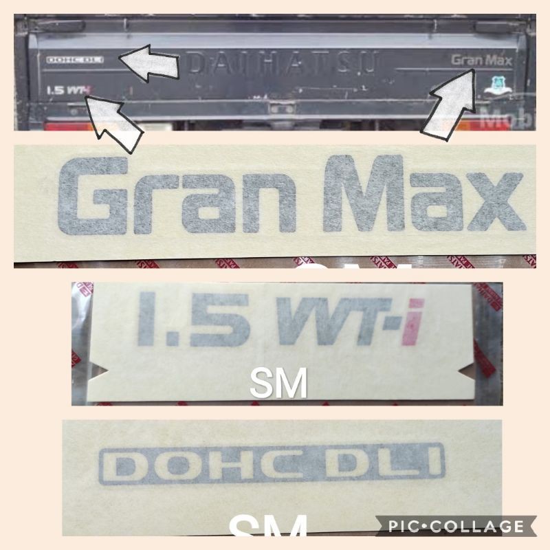 sticker bak belakang gran max pick up original stiker pintu bak belakang grand max pick up