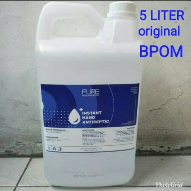 Refill Antiseptic Hand Sanitizer Pure Original - Anseptic Gel 5liter/5000ml