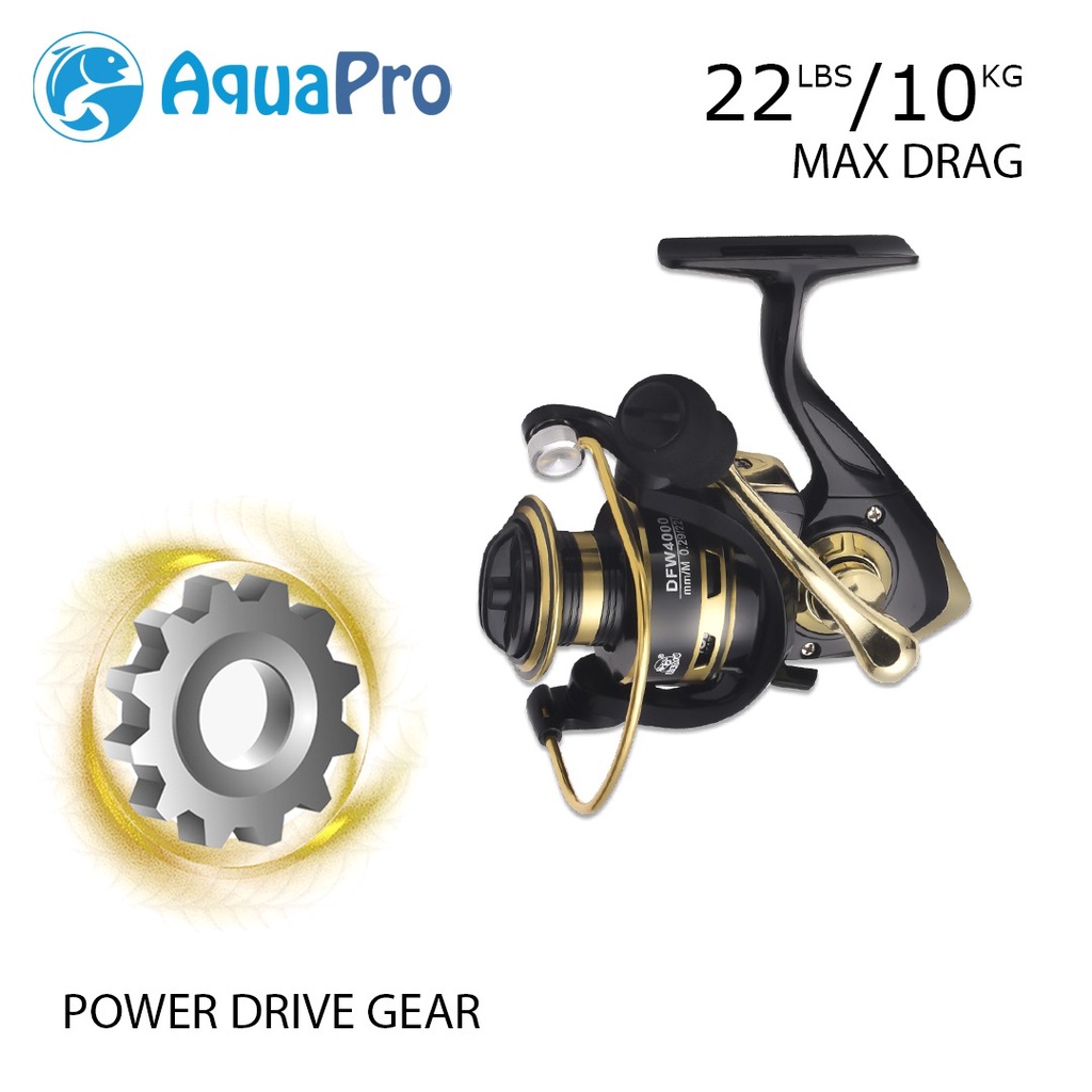 AquaPro DFW3000 Reel Pancing 10KG Max Drag 5.2:1 Gulungan Reel Pancing Murah Kuat Power Reel Pancing Laut Tarikan Pancing Metal Gulungan Pancing Ikan Logam Metal CNC Gulungan Senar Pancing Reel Pancing Super Kuat