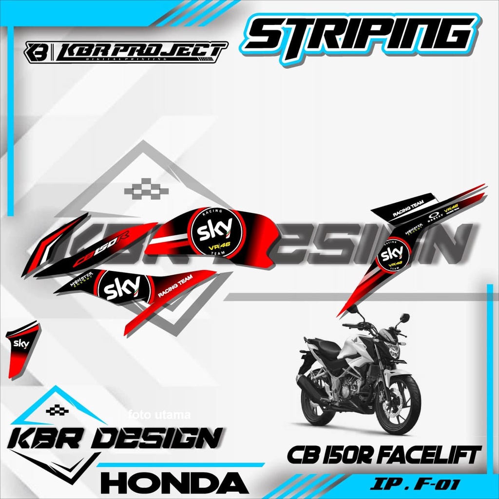 (COD) STIKER STRIPING CB 150R FACELIFT  - STRIPING CB150R FACELIFT - 01