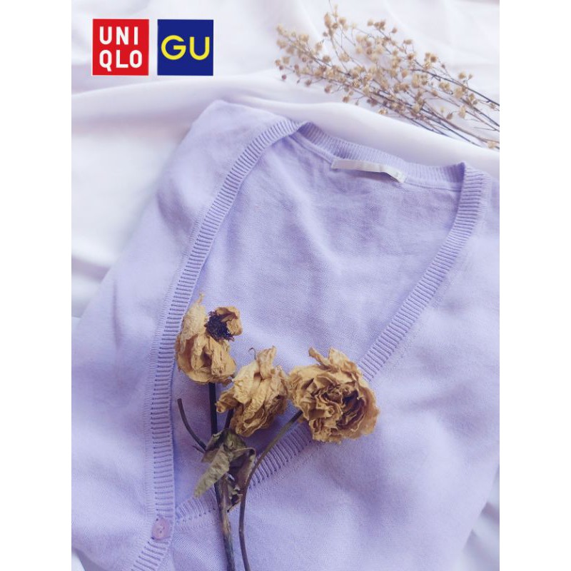 cardigan lilac uniqlo