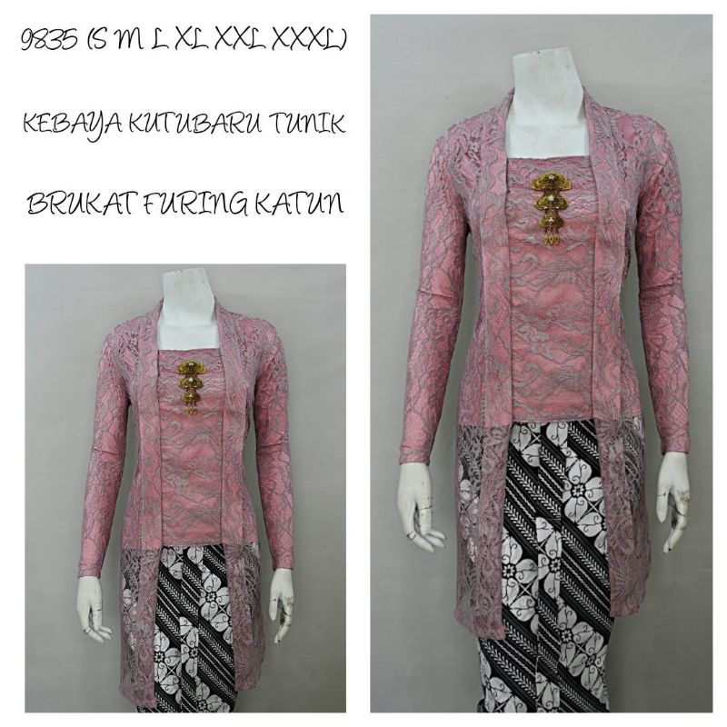 Indah ABAYA KEBAYA BRUKAT KUTUBARU TUNIK MODERN LENGAN PANJANG Furing Katun KEBAYA WISUDA KEBAYA KATUN KEBAYA AKAD KEBAYA MODERN KEBAYA PUTIH S M L XL XXL XXXL 9837 A-Rose Gold