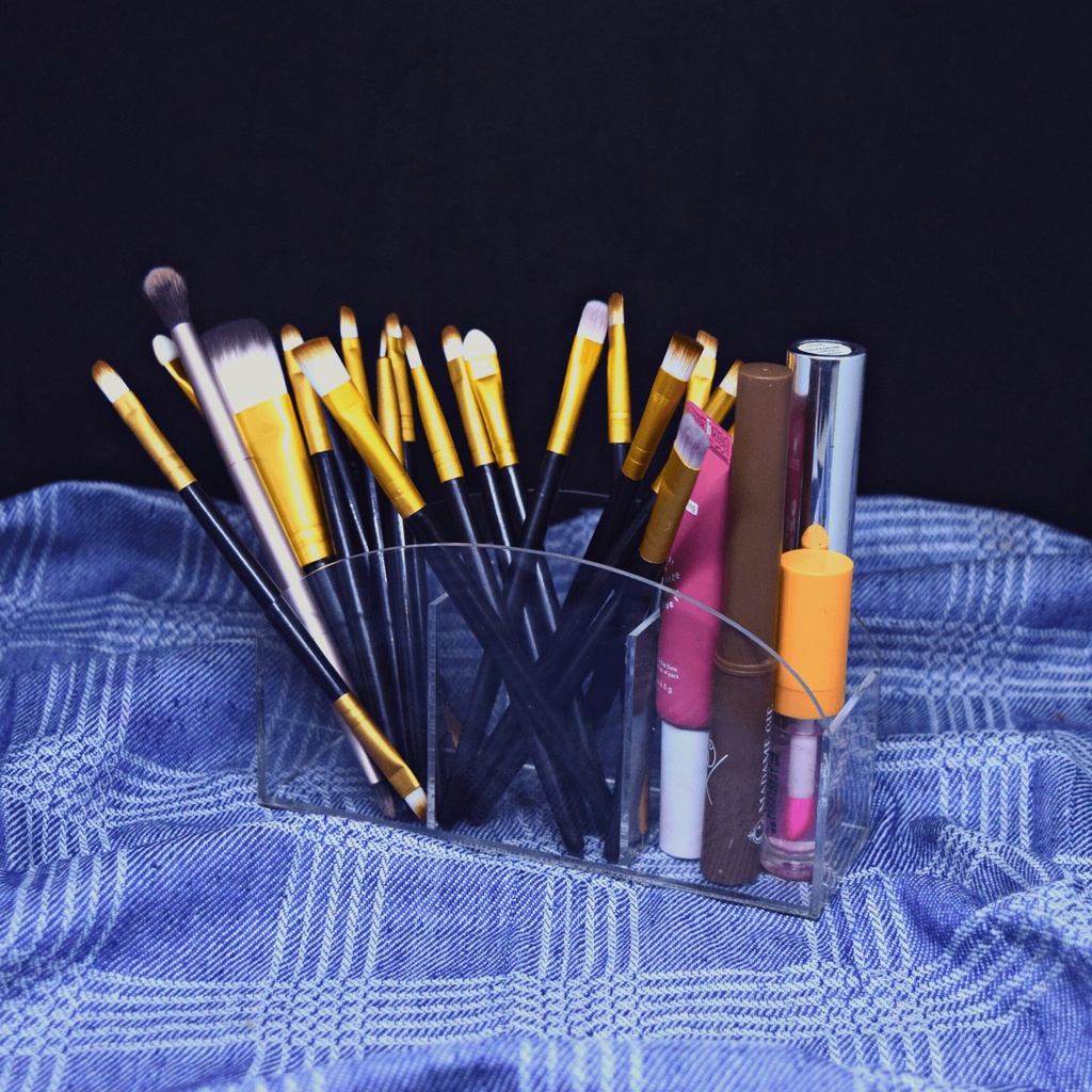 Kotak Make Up Brush Akrilik / Acrylic Box Makeup Organizer