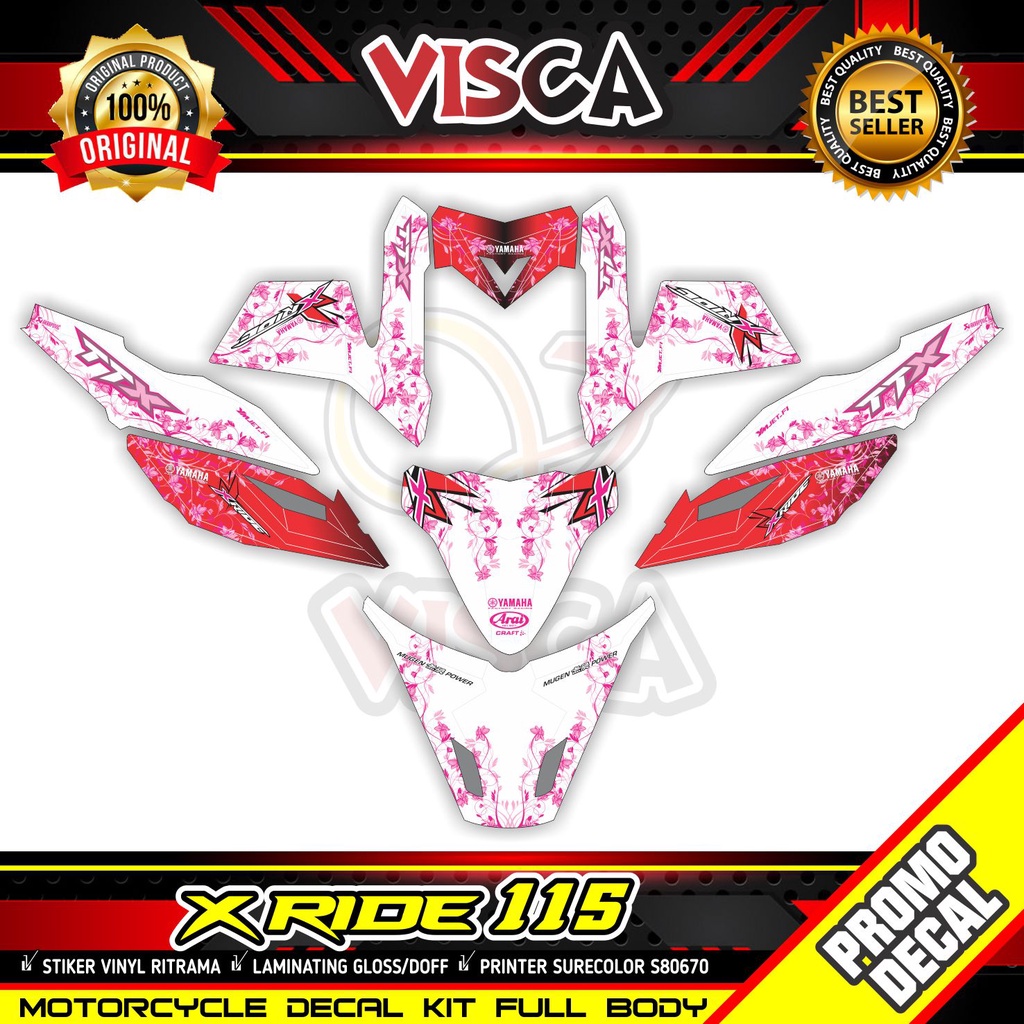 Decal X Ride 115 Full Body Stiker X Ride 115 Full Body Striping X Ride 115 Full Body Decal Hologram 