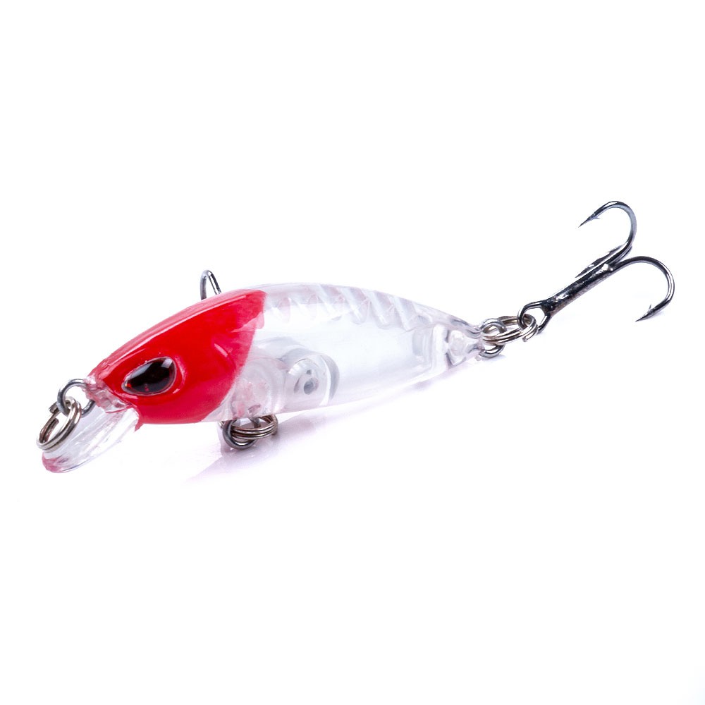 HENGJIA 6pcs 4cm/2g Mini Minnow Crankbait Umpan Pancing Swimbait Slowsinking Ikan Bait Bass Kail