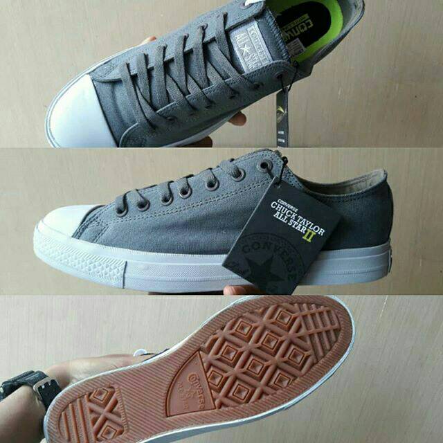 Sepatu Converse Allstar CT PRO LUNARLON BNIB IMPORT PREMIUM GREY ABU KETS SNEAKERS KADO PRIA WANITA