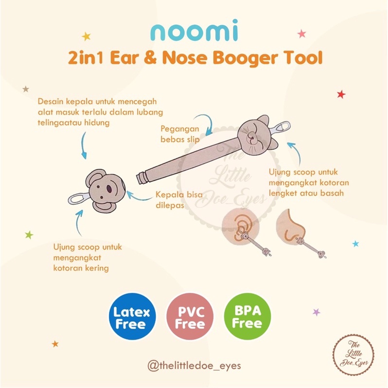 Noomi 2in1 Ear &amp; Nose Booger Tool