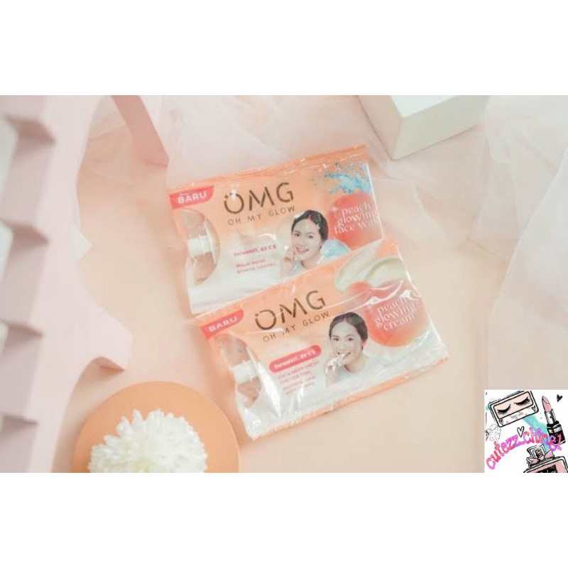 ☃Cutezz_Ching1☃OMG Oh My Glow Peach Glowing Face Wash 9 gr (Sachet)