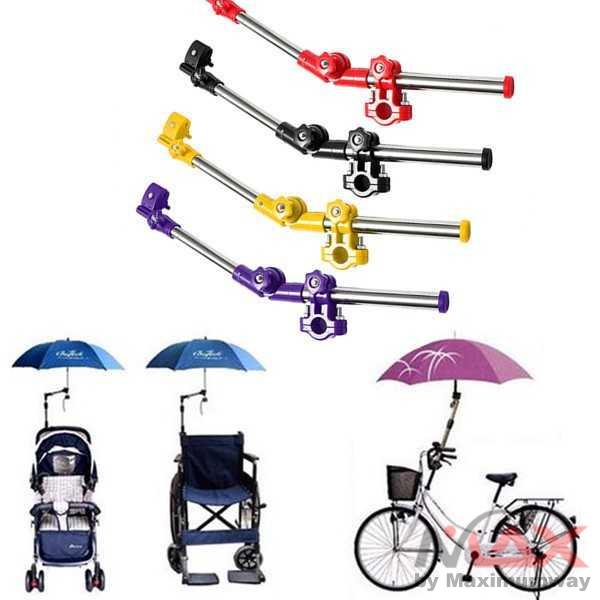 VKTECH Folded Stand Payung Multifungsi Sepeda Stroller Kereta Bayi Warna Hitam