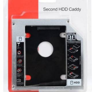 SSD HDD Caddy Slim 9.5mm SATA DVD Slot Hardisk bahan Besi