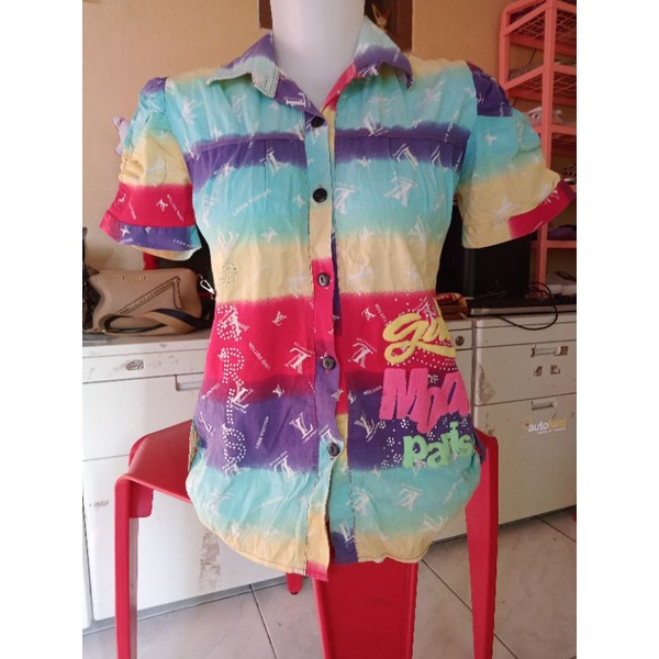 'preloved kemeja anak remaja elpi ala2 ld 80 90 pj 55