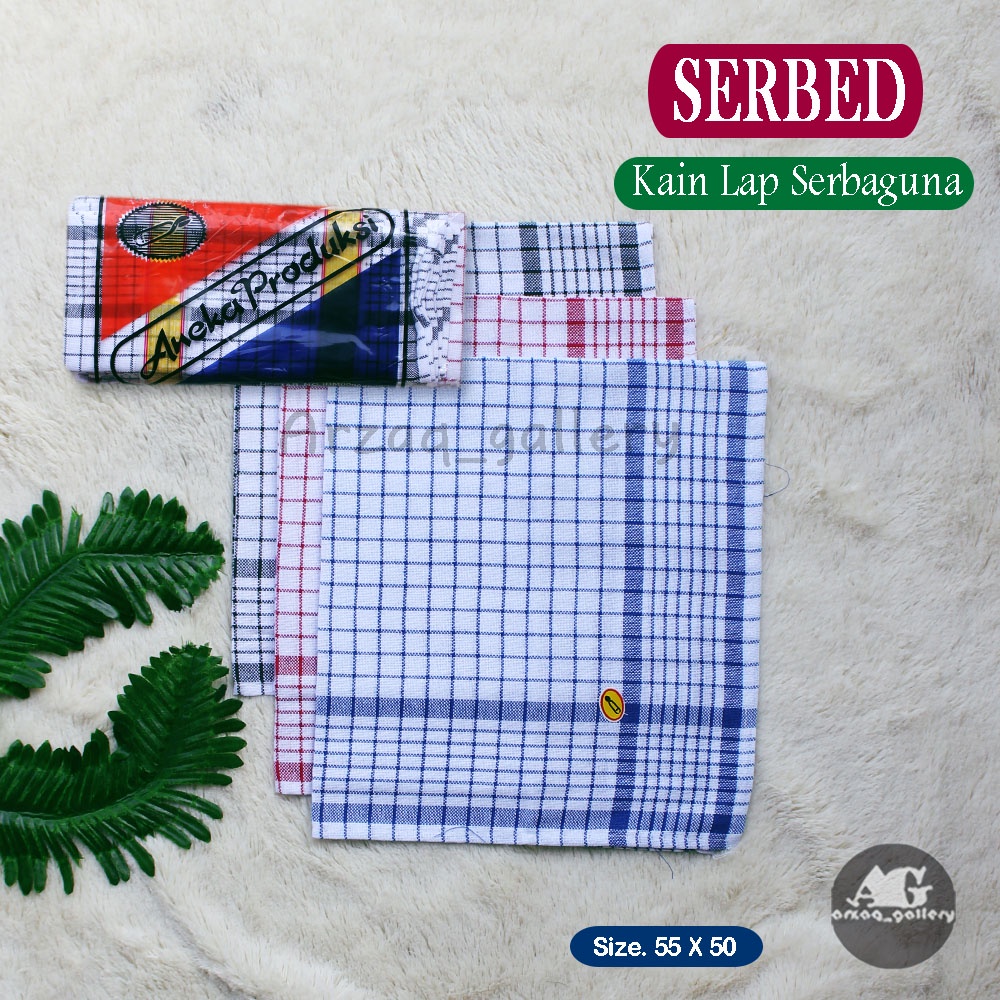 3 Pcs - SERBET ANEKA PRODUKSI | Kain lap | Perlengkapan Dapur | Kain lap |  Perawatan Rumah