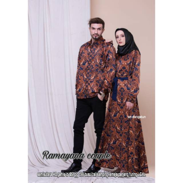  Ramayana  Couple Batik  Dress Gamis Hem Pria  Kemeja 