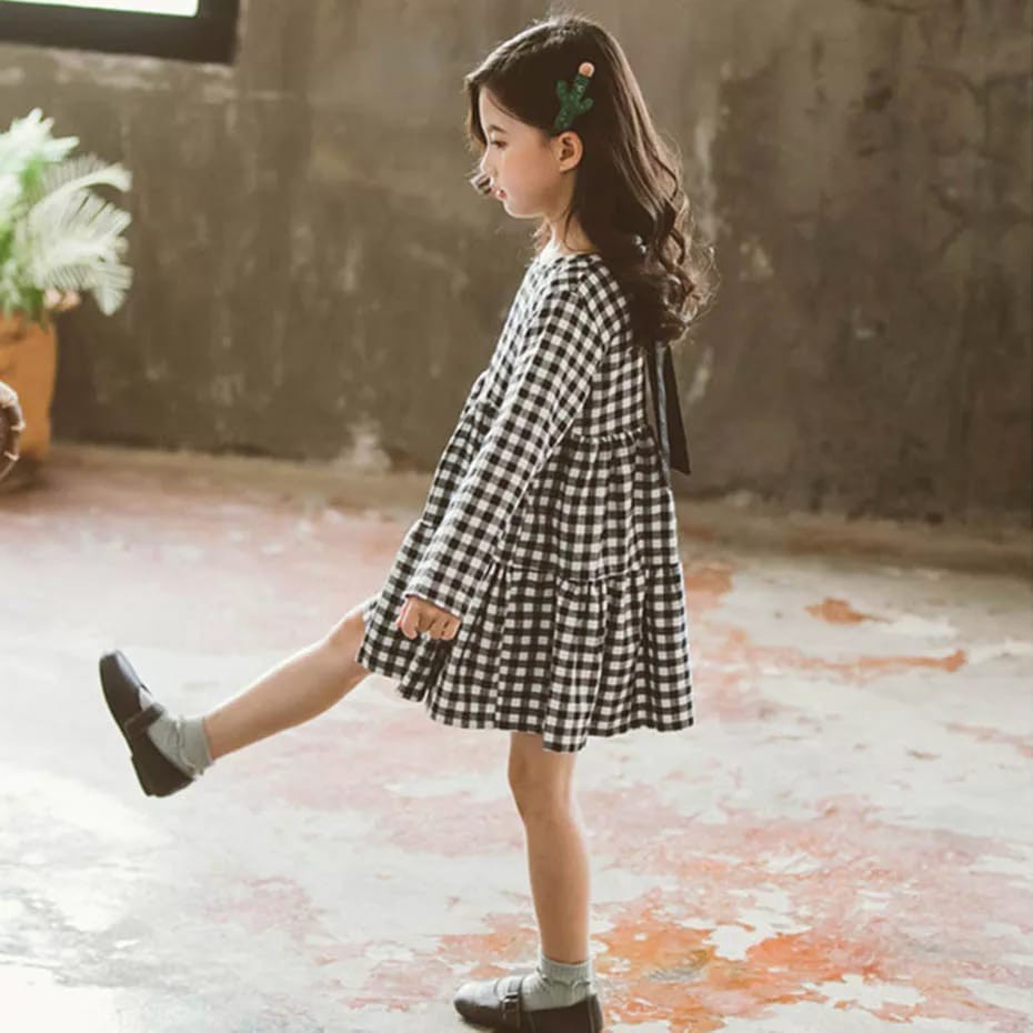 Zahra Dress Anak Perempuan Chessy Bahan Katun | Pakaian Anak Terlaris Umur 1-6 Tahun