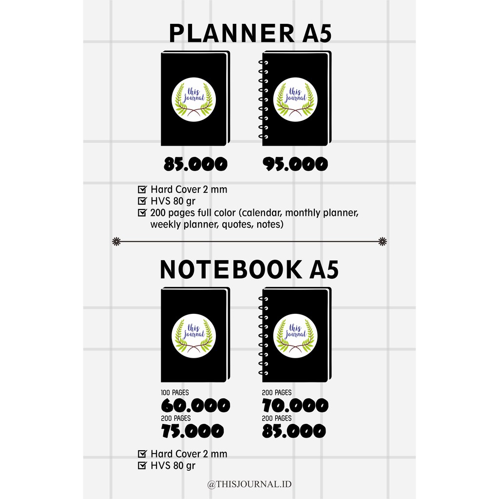 

THISJOURNAL.ID CUSTOM PLANNER & NOTEBOOK (BUKU JOURNAL / AGENDA / CATATAN)