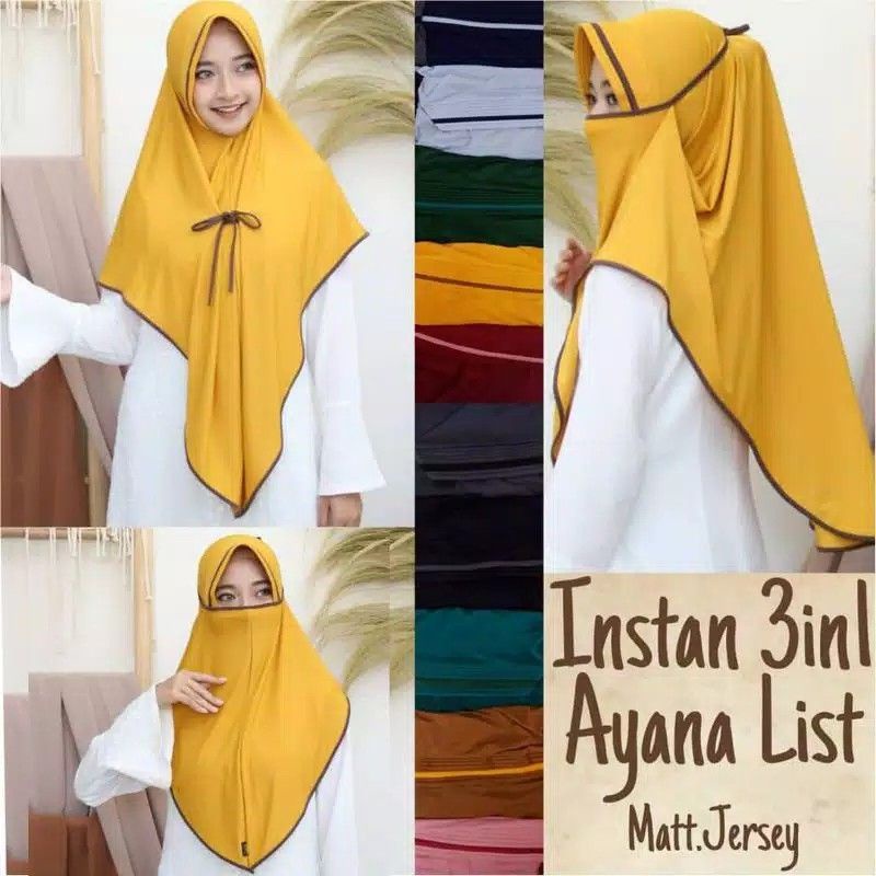 Kerudung Niqab Ayana 3in1 | Dewasa Fashion