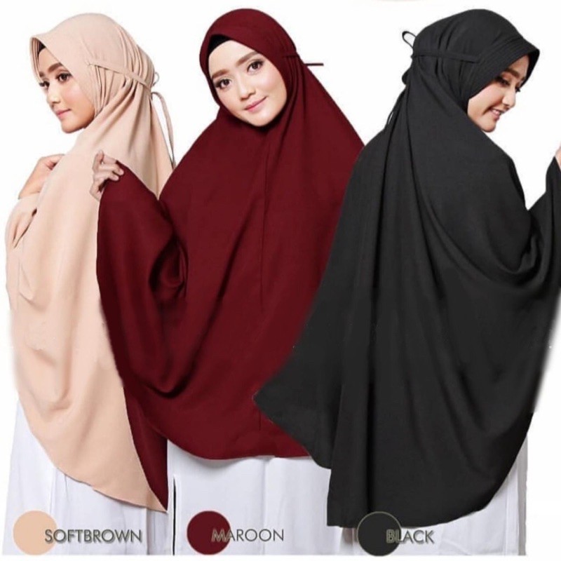 Khimar Jumbo Pet XXL tali / Bergo pet tali jumbo