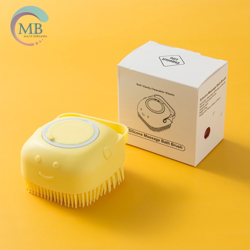 RT34 Sikat alat gosokan mandi badan silikon spons lembut shower brush dispenser portable serbaguna multifungsi MB2554