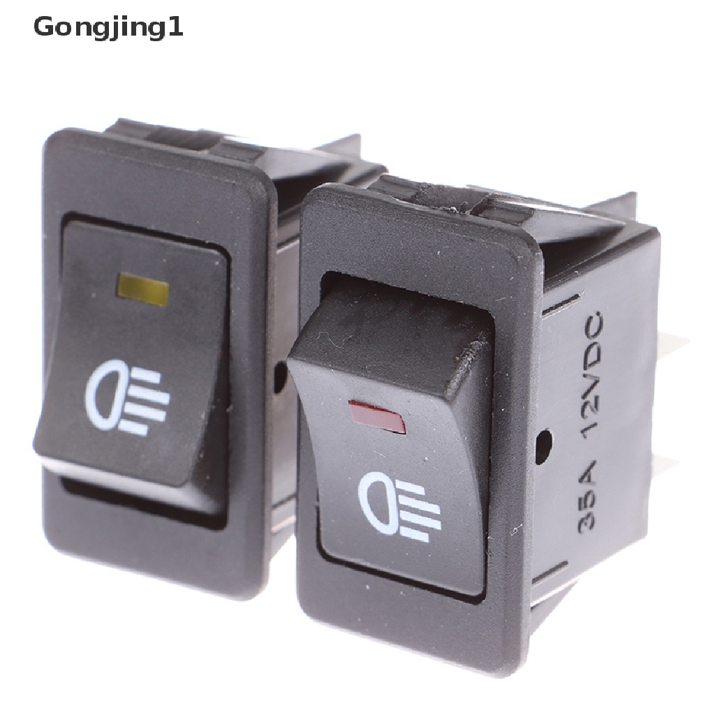 Gongjing1 Switch Lampu Kabut LED 4pin 12V 35A 2 Posisi Untuk Mobil