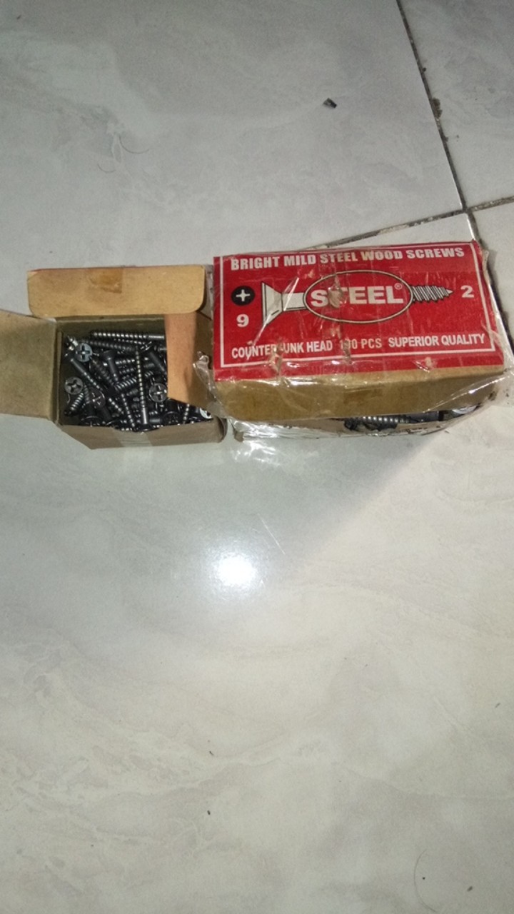 Sekrup Kayu / Skrup Kayu Kepala Plus 2 Inch X 9 Steel