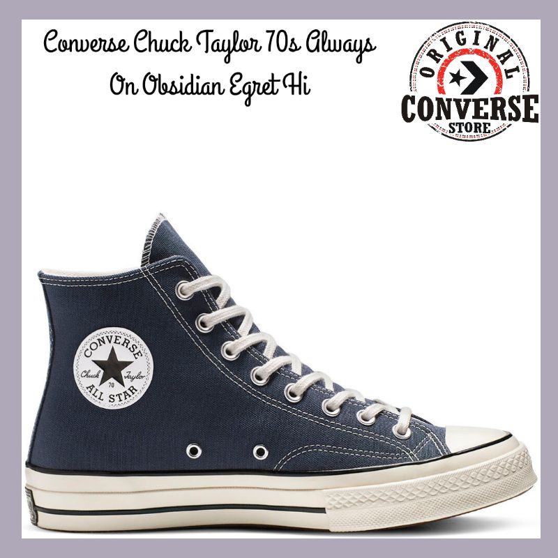 ORIGINAL CONVERSE CHUCK TAYLOR 70s OBISIDIAN / NAVY EGRET Hi 164945C MENS