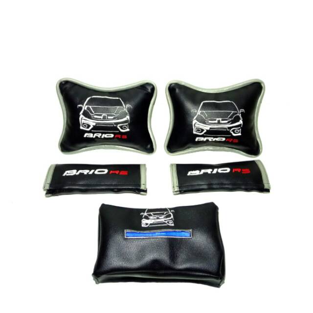 Honda Brio RS bantal aksesoris mobil kulit sintetis