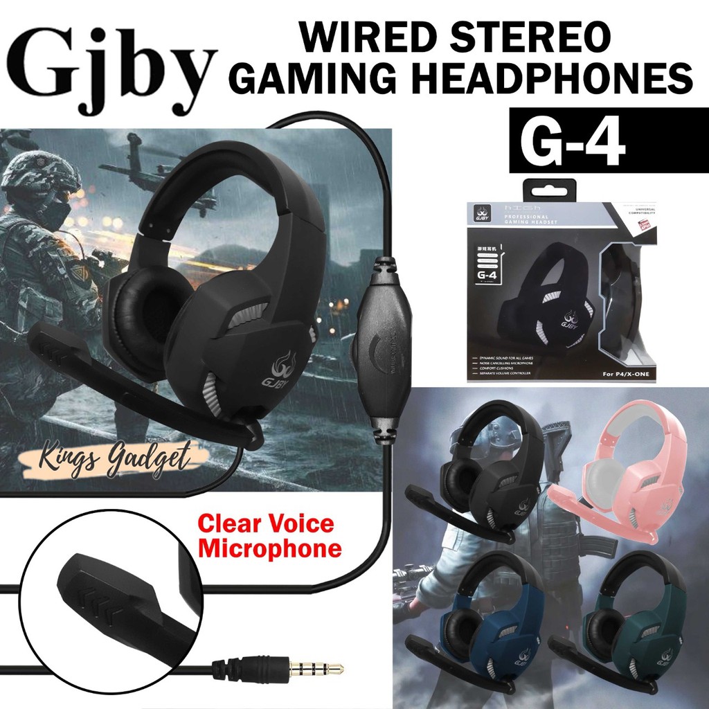 GJBY G-4 Wired Headphone Gaming Headset Stereo Mic