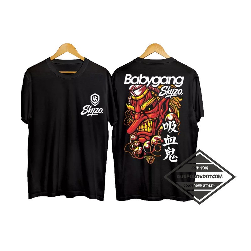 KAOS BAJU TSHIRT BABY GANG LOGO skyza DEVIL  - KAOS baby gang 02 - CUSTOM Kaos MURAH