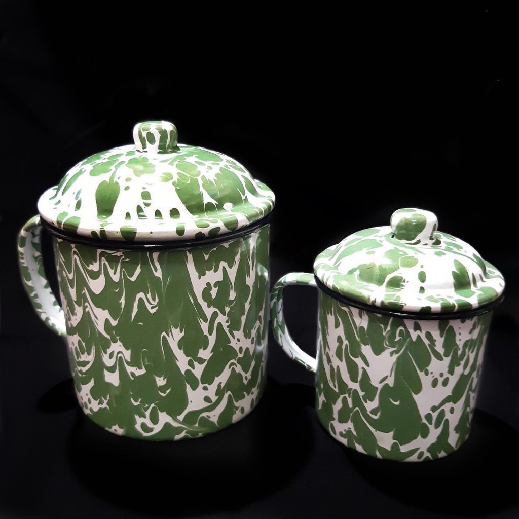 Set Mug Blirik Bapak Ibu / Set Mug Vintage Jadul Enamel Blirik