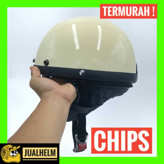 Helm Chips Krem Glossy - Helm Vintage - Helm Chip - Helm Classic