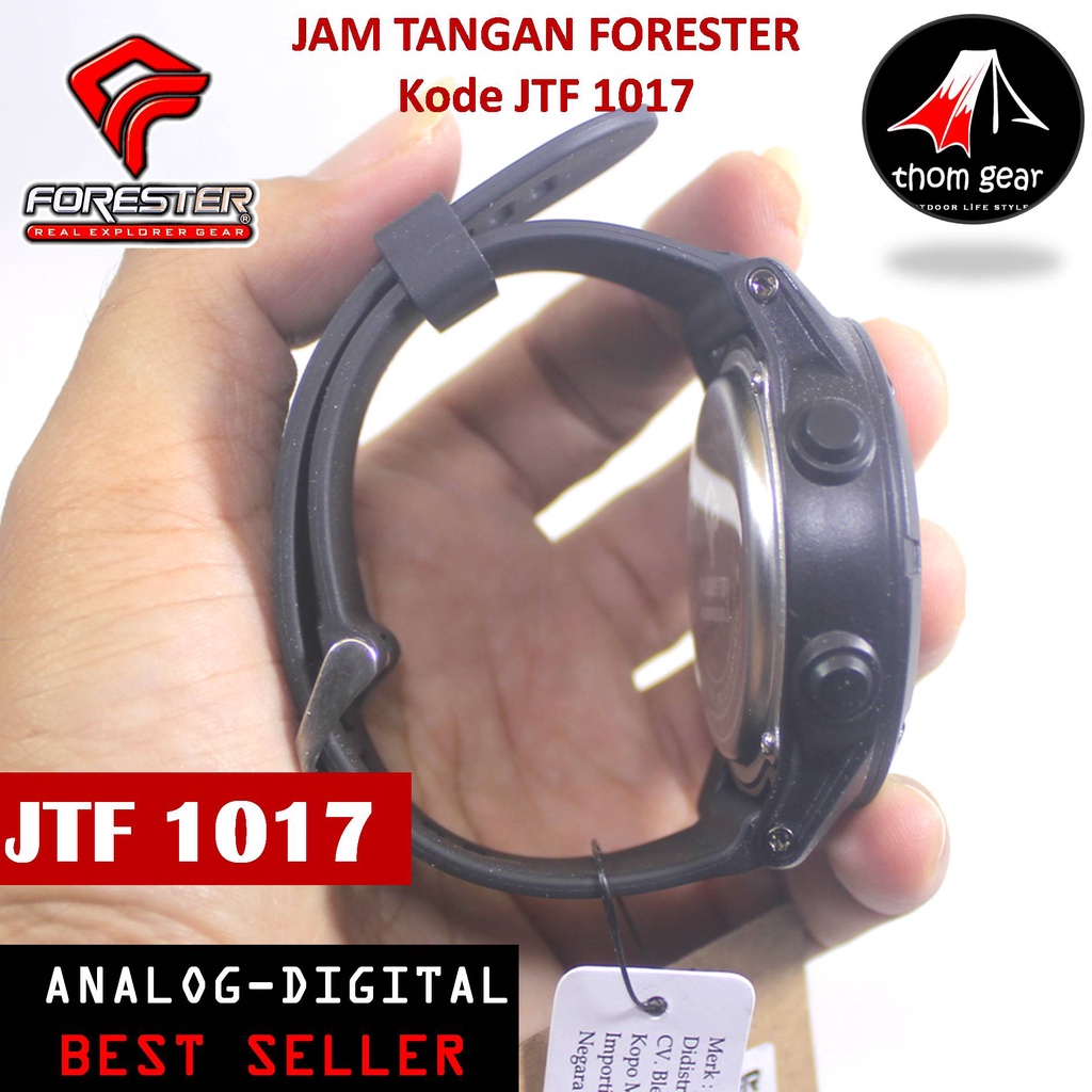 Forester Jtf 1017 Jam Tangan Pria Origial Forester Analog Digital Adventure Sport Outdoor Waterproof Water Resistant Anti Air Pria Cowok Original Ori Terbaru 2022 Free Rubber  Strap Cadangan Batre Box Kayu Thomgear Bangakalan Palangkaraya Pare Cianjur