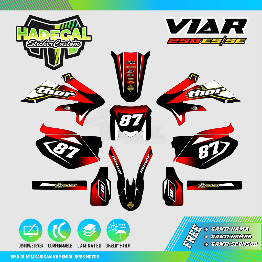 DECAL STICKER VIAR 250 SE/ES THOR