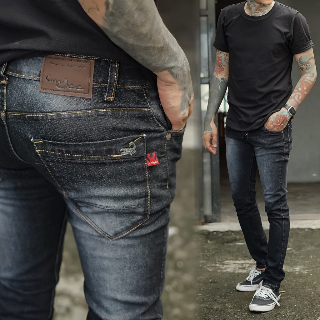 celana panjang jeans celana jeans sandwash celana pria