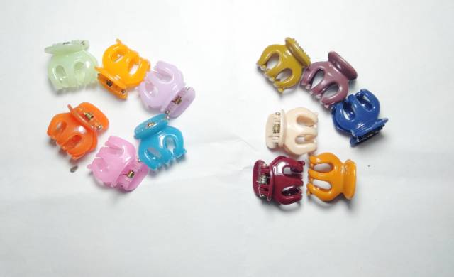 JPJ06 Jepit Jedai Jeday Kecil Warna Warni Isi 6 (3 pasang) 2,5cm
