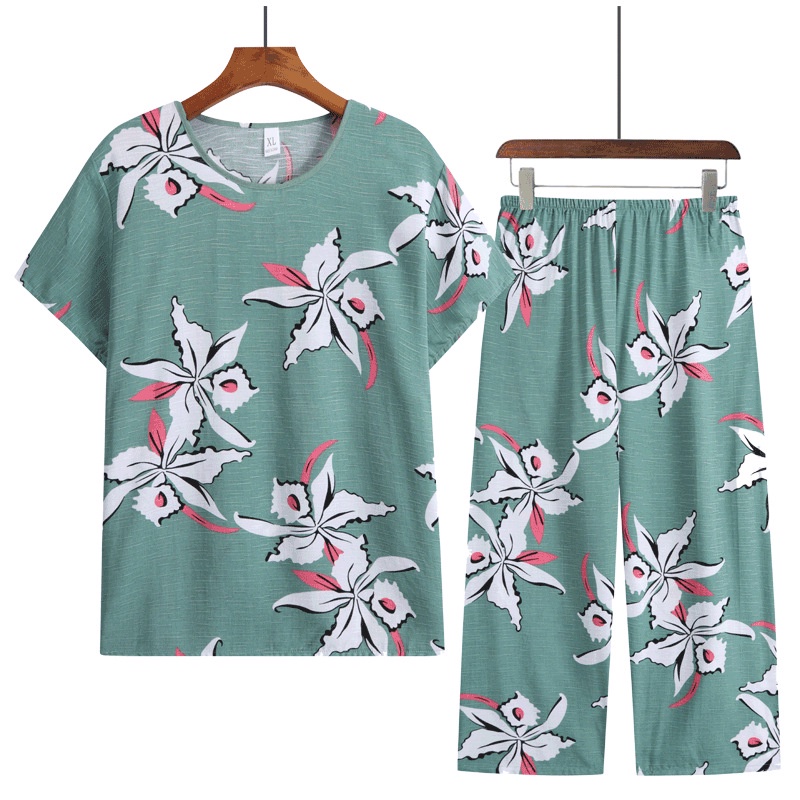 HUES.ID Pakaian Wanita Baju Tidur Piyama Lengan Pendek Import Fit to XXL 4068