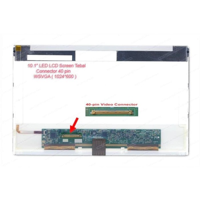 LCD LED ACER ONE 532 531 D150 D250 (10.1) tebal/STD 40PIN - BERGARANSI