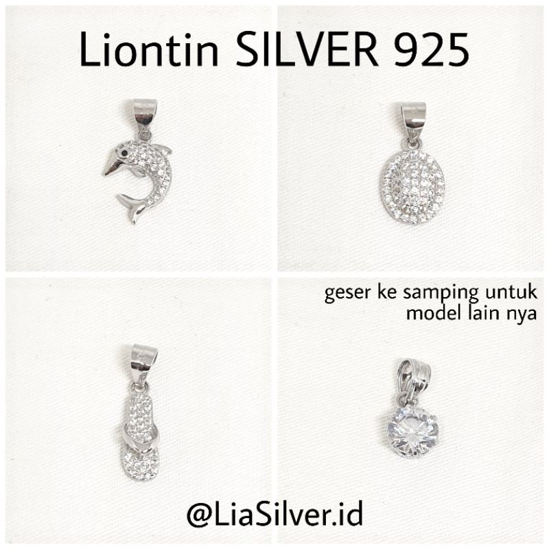 Liontin Cantik SILVER 925 - Perak Lapis Emas Putih