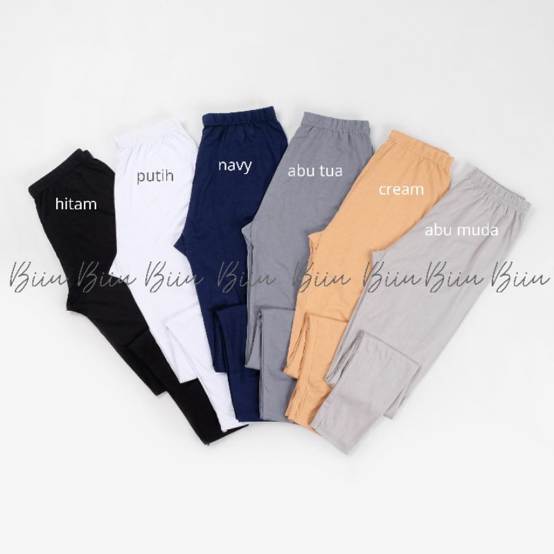 Celana Legging Wanita Kaos Polos Premium Biiu