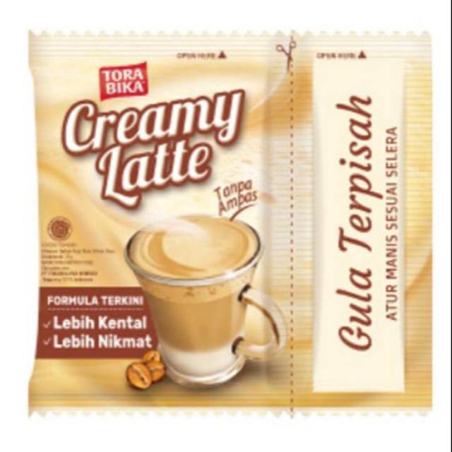 

Torabika Creamy latte renceng isi 10sachetX25gr