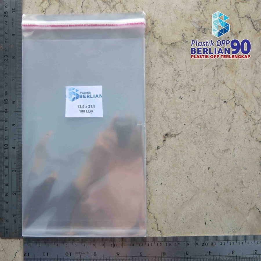 Plastik Opp 13,5x21,5 cm Plastik Opp Seal Plastik Opp Lem Plastik Opp Bening Tebal 18 Micron