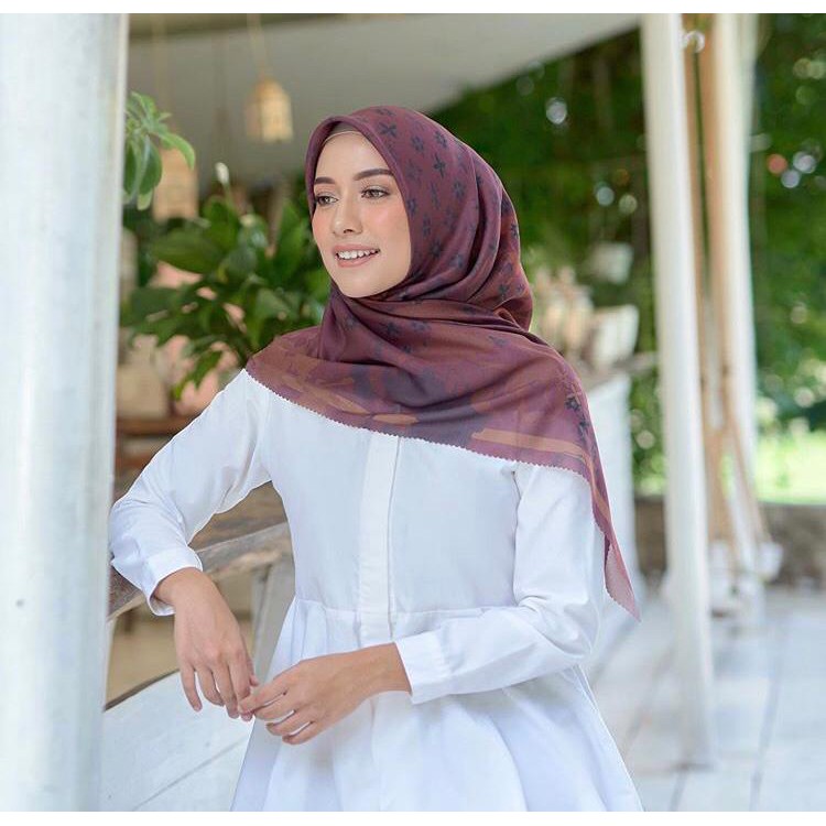 My Lady Hijab - Mahogany - Signature Monogram Flex