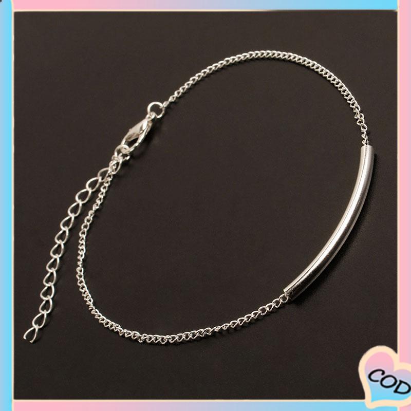 COD❤️ Vintage Fashion Metal U Tube Anklet Beach Summer Alloy Anklet-A.one