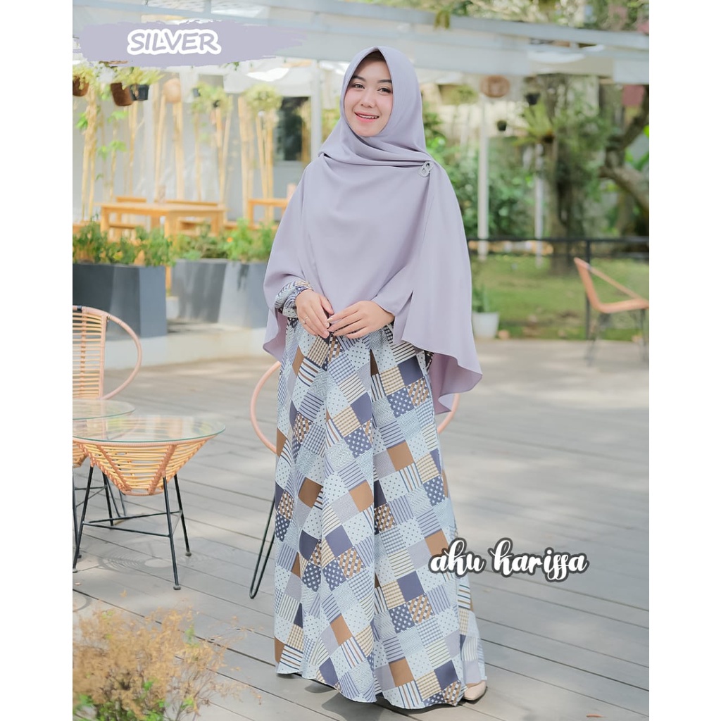 baju gamis wanita dress muslim terbaru Gamis set Khimar shakila Kotak Syafika ORI AKU KARISSA syaki 