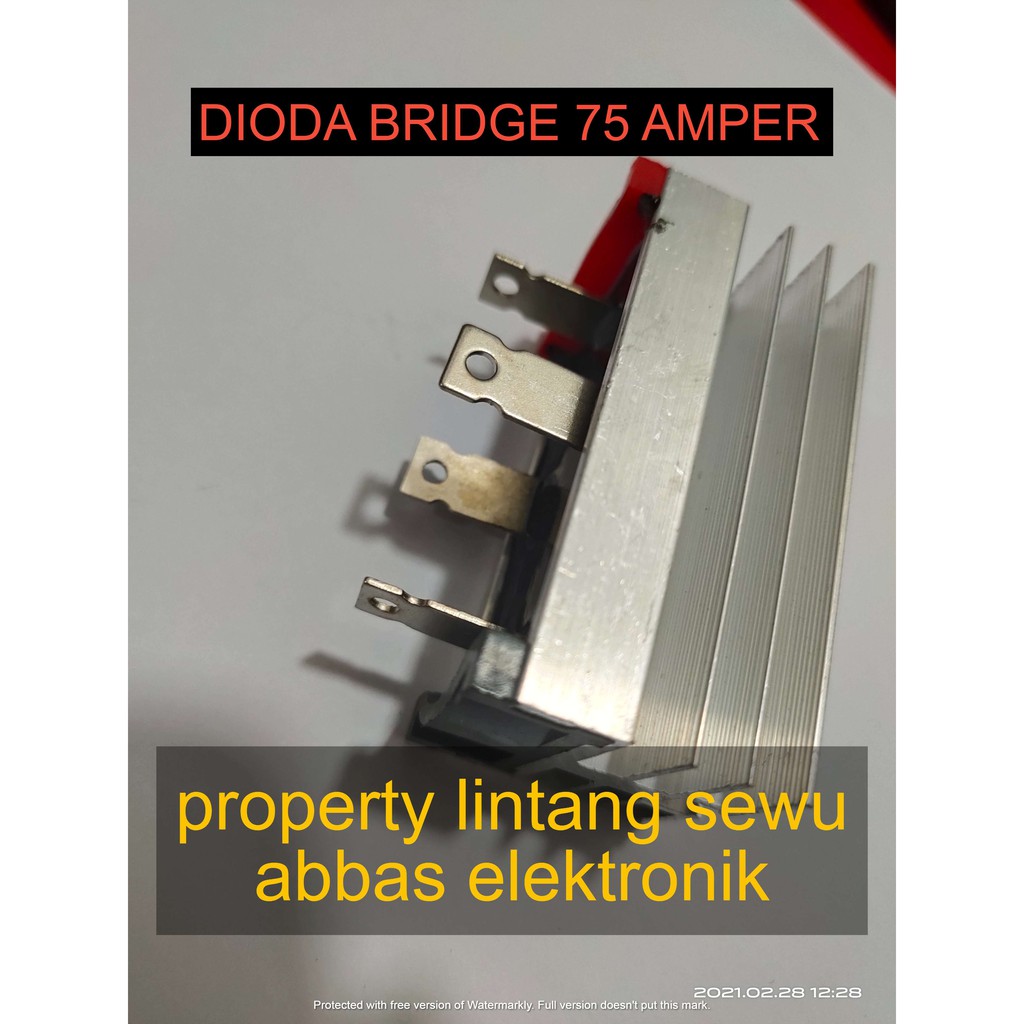 DIODA BRIDGE KOTAK 75 AMPER 75A FSB 7510A BODI ALUMINIUM