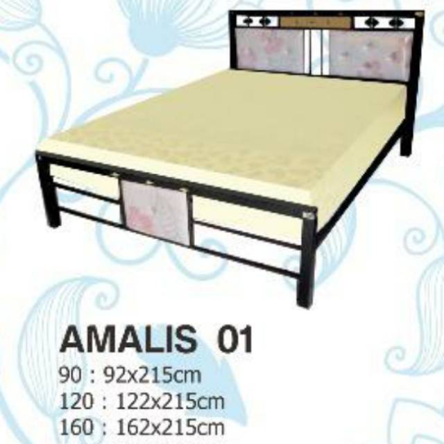 Ranjang Besi Divan Besi Tempat Tidur Besi Minimalis 160 x 200 Murah Kuat Awet Berkualitas Original