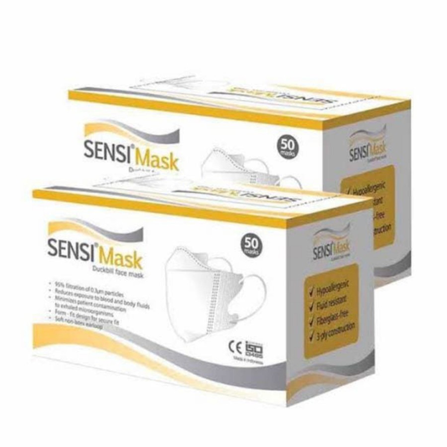 Masker Sensi Duckbill 50 pcs Original - Sensi Surgical Duckbill